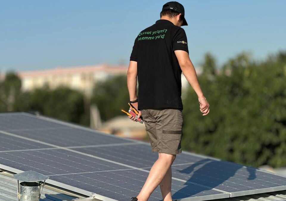 Solar Hybrid system for Kindergarten 15,6kw/p in Uzbekistan